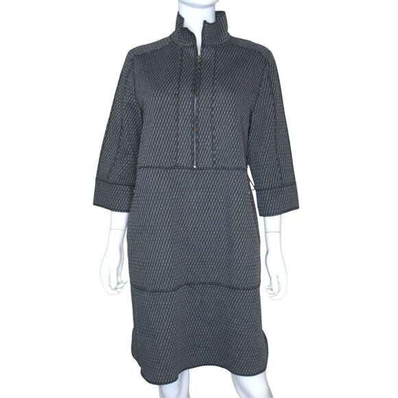 Per Se by Carlisle Women's 6 Shift Dress Drawstring Back Pockets Comfy Stretch - Picture 2 of 6